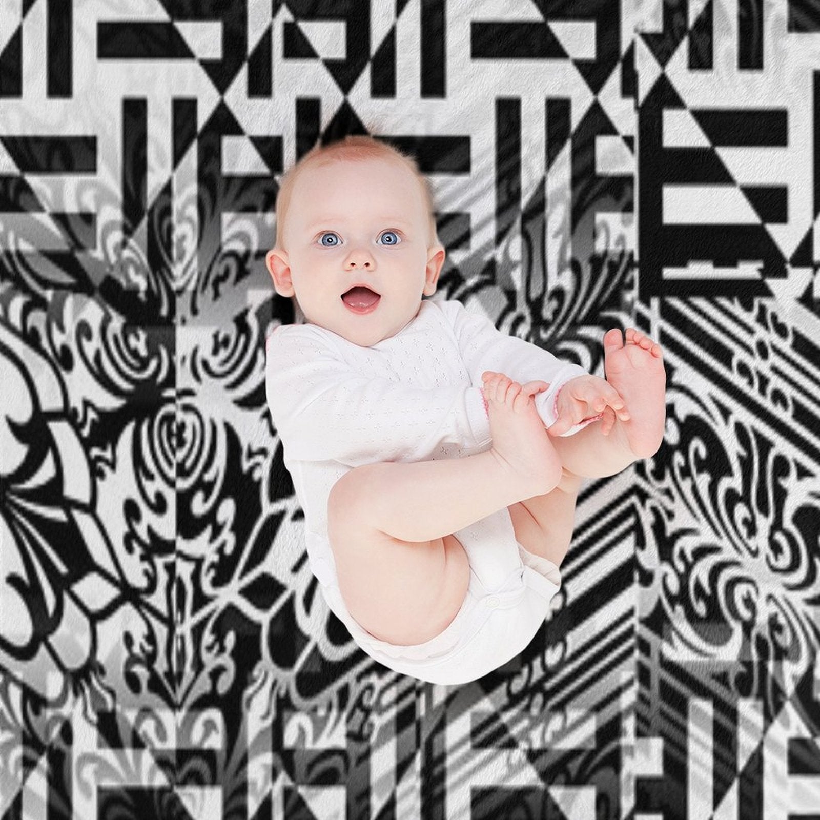 Black And White Madness Versatility Throw Blanket