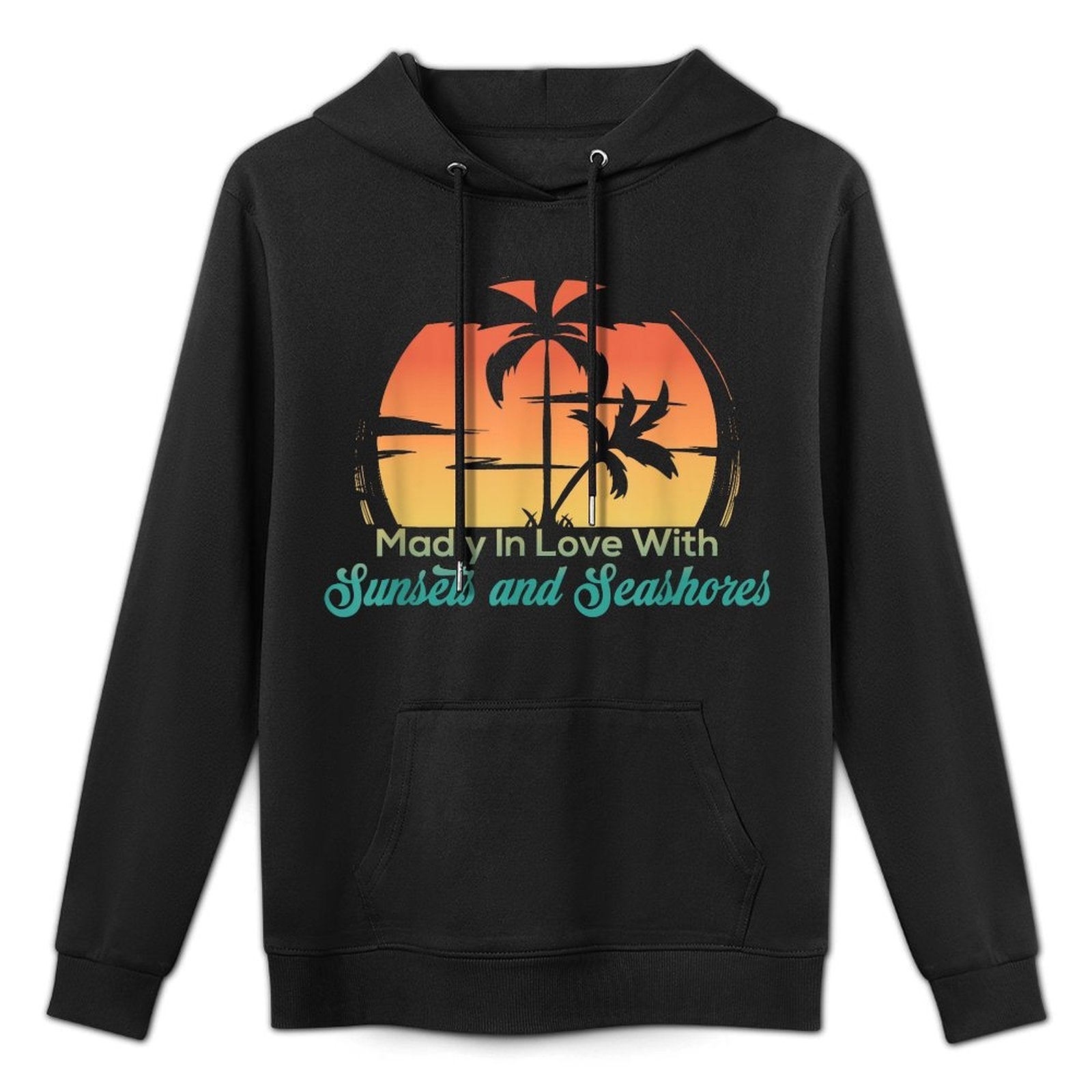 Retro Madly In Love With Sunsets And Seashores Customizable Surface Hoodie