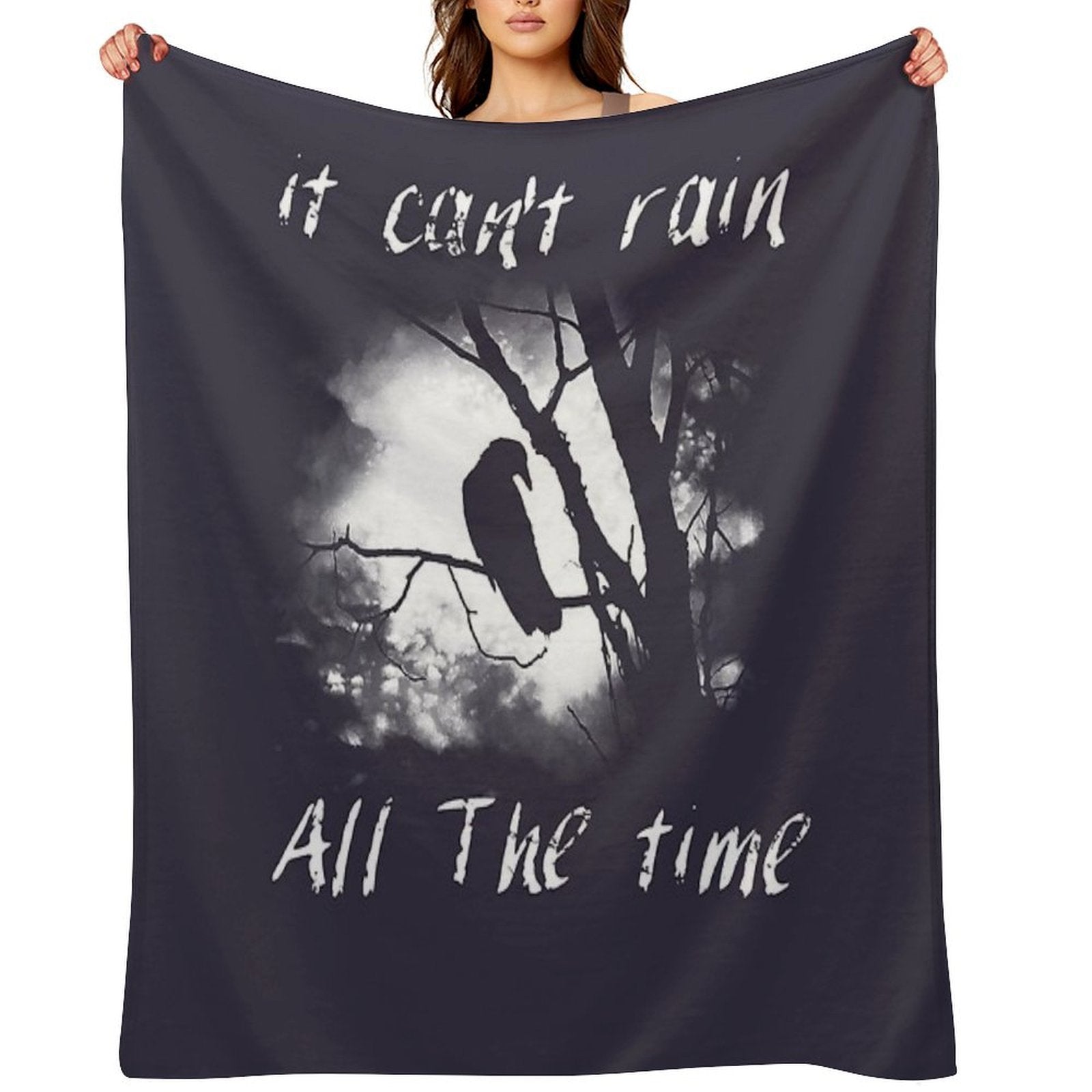 Men Women The Crow Halloween Gifts For Music Fans Sustainable Throw Blanket