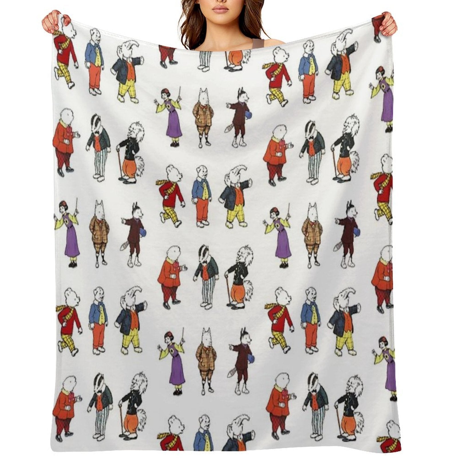 Rupert Bear And Friends Anti-pilling Throw Blanket