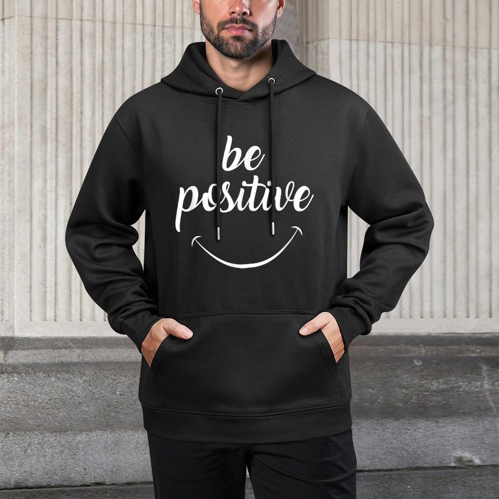 Be Positive Motivational Tshirt Machine Washable Hoodie