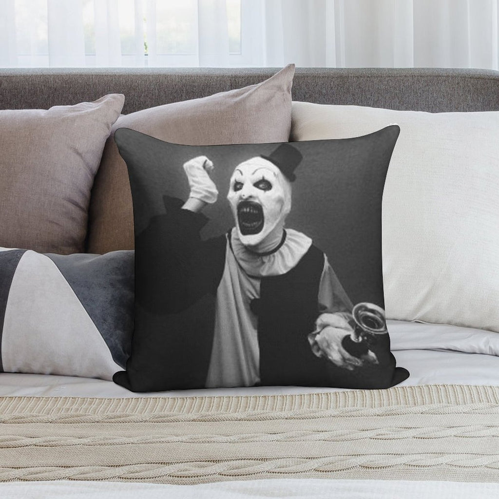 Terrifier Art The Clown Horror Soft Fade-Resistant Throw Pillow
