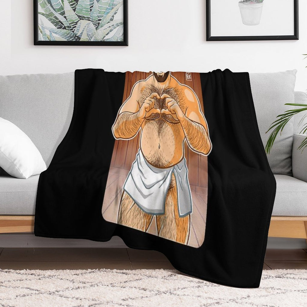 ADAM LIKES SAUNAS Easy Care Throw Blanket