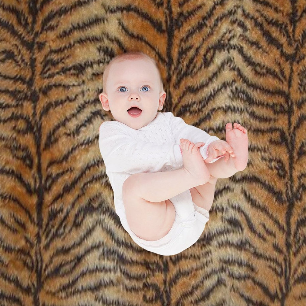 Tiger Stripes Big Cat Fur Pattern Animal Print Eco-conscious Throw Blanket