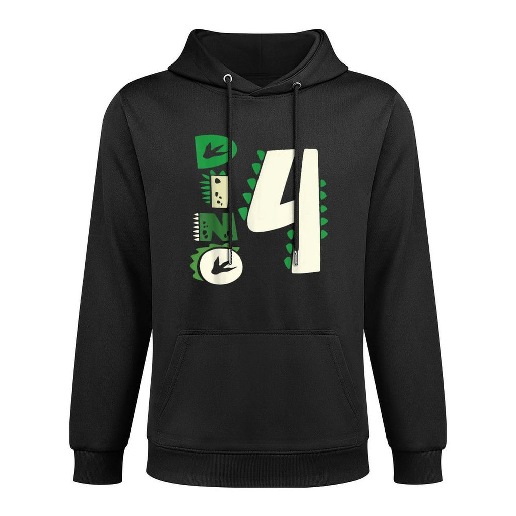 Dino Four Birthday Saurus Dinosaur Birthday Mom Dad Kids Easy Care Hoodie