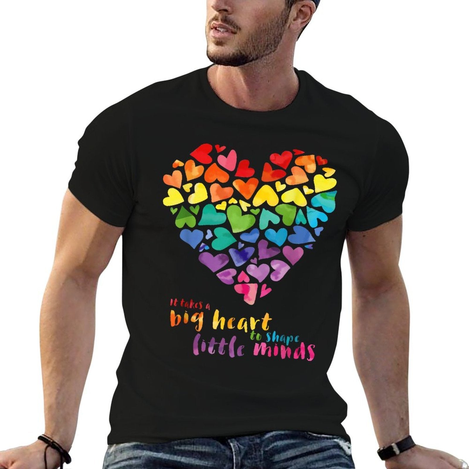 It Takes A Big Heart To Shape Little Minds Teacher Gift  Quick-drying T-Shirt