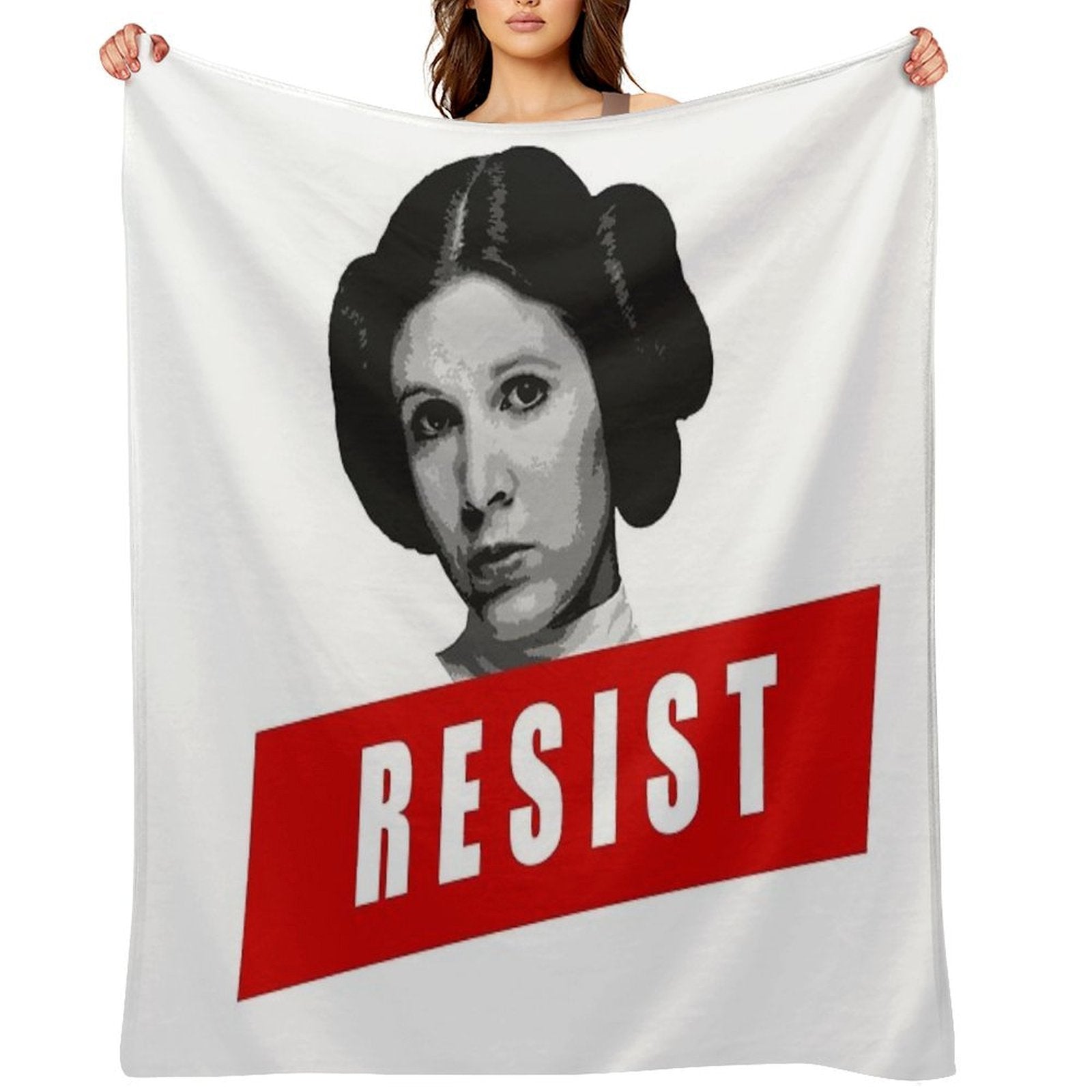 RESIST Like Princess Leia Machine-washable Throw Blanket