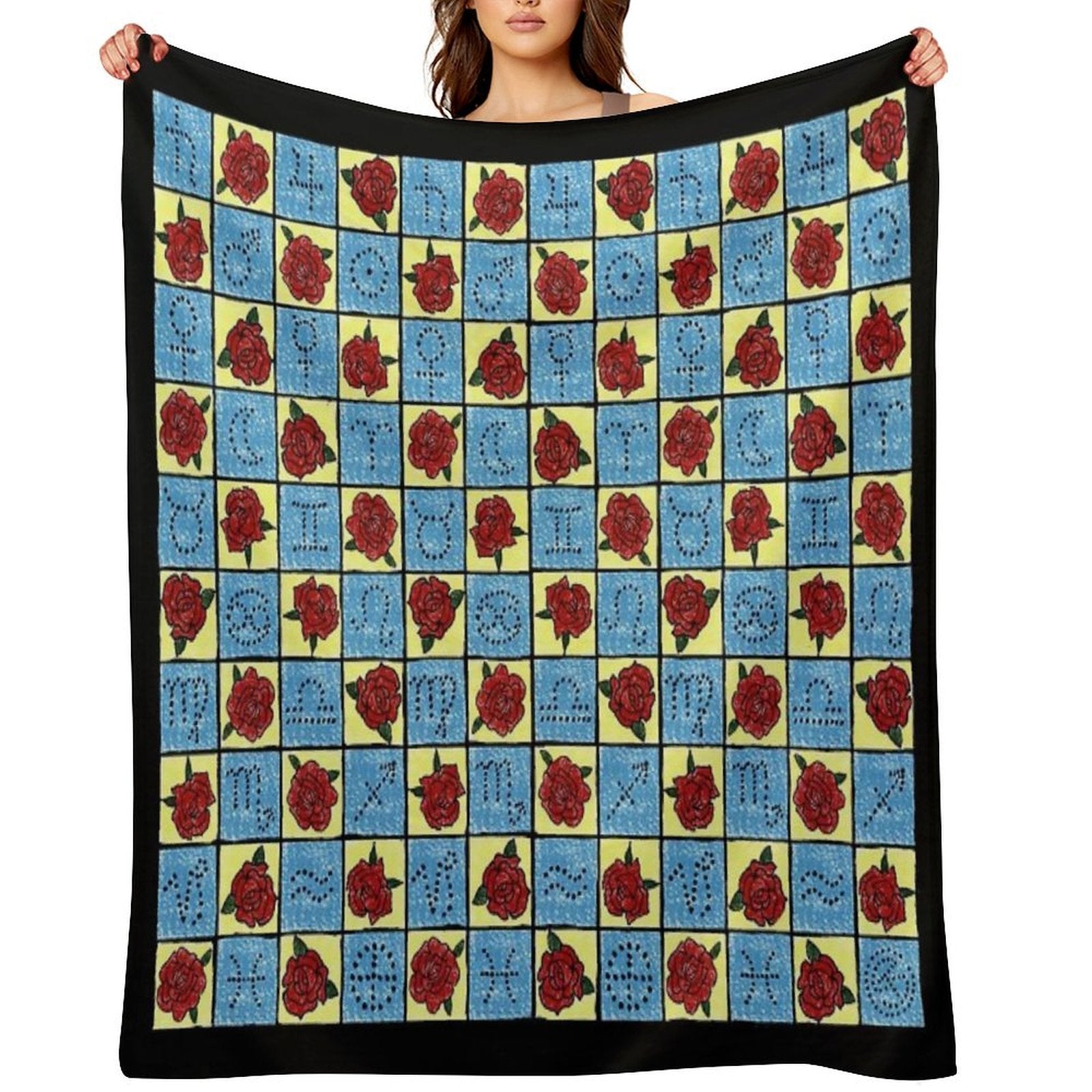 9 of Swords Tarot Blanket by Tarotista Multi-functional Throw Blanket