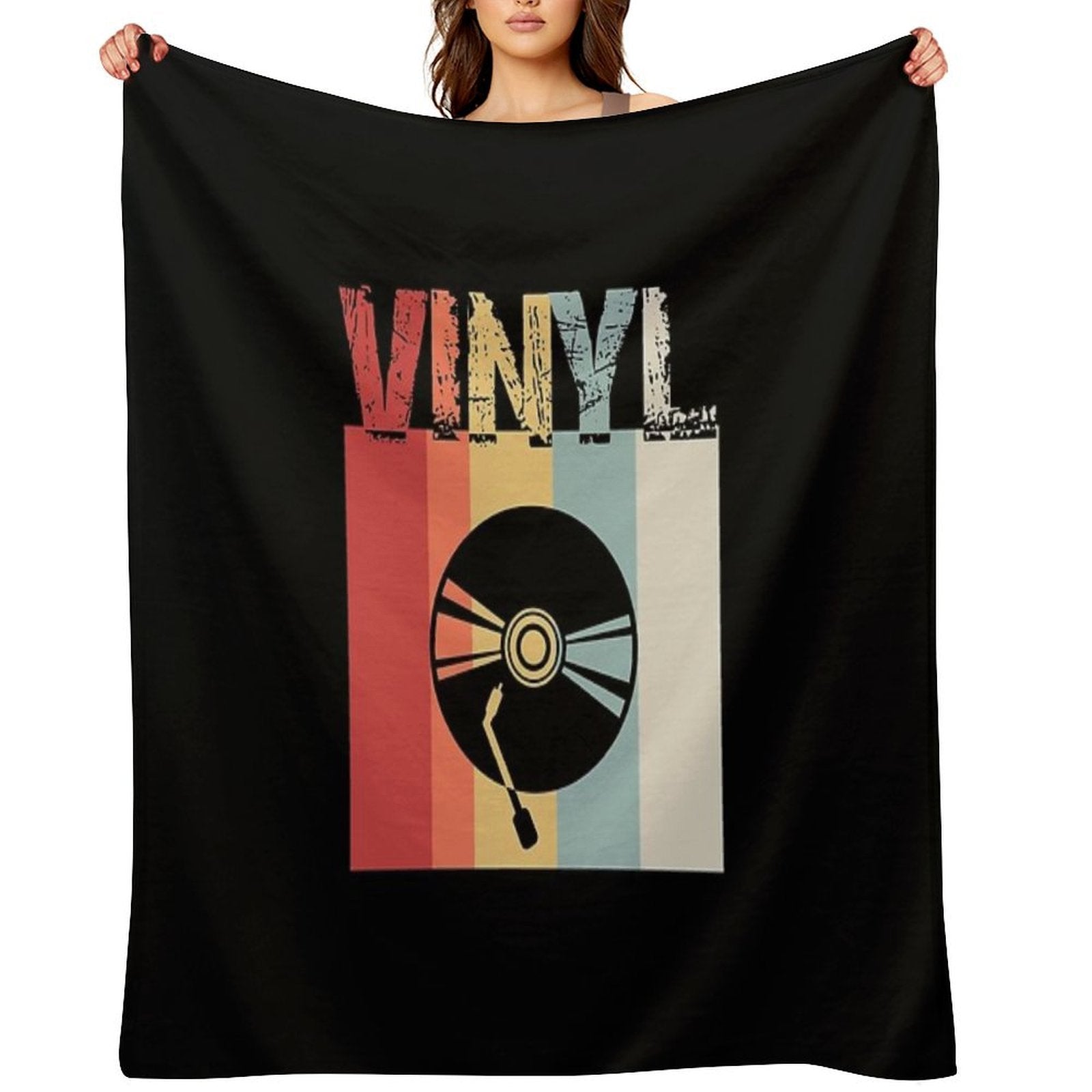 Vinyl Shirt, Vinyl Record Shirt, Vintage Record Shirt, DJ Shirt, Record Collect T Shirt Versatility Throw Blanket