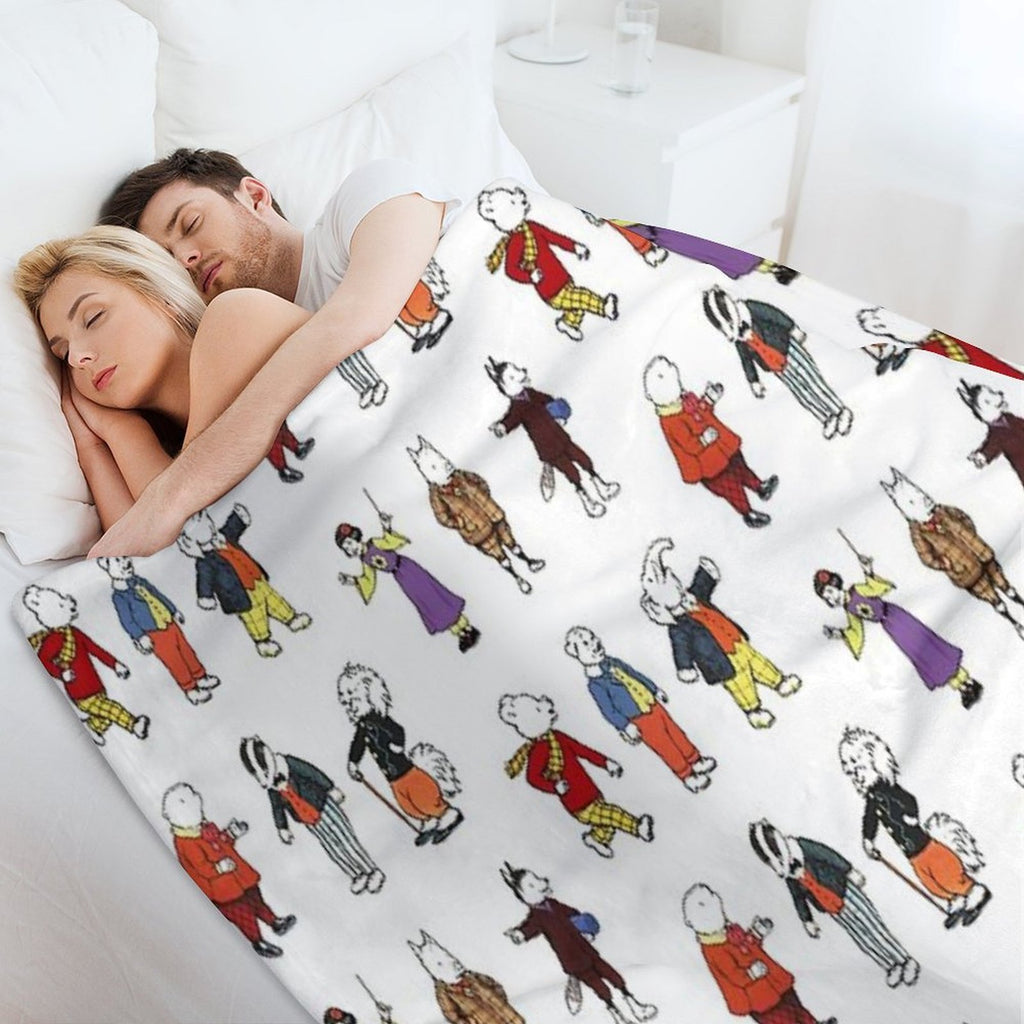 Rupert Bear And Friends Anti-pilling Throw Blanket