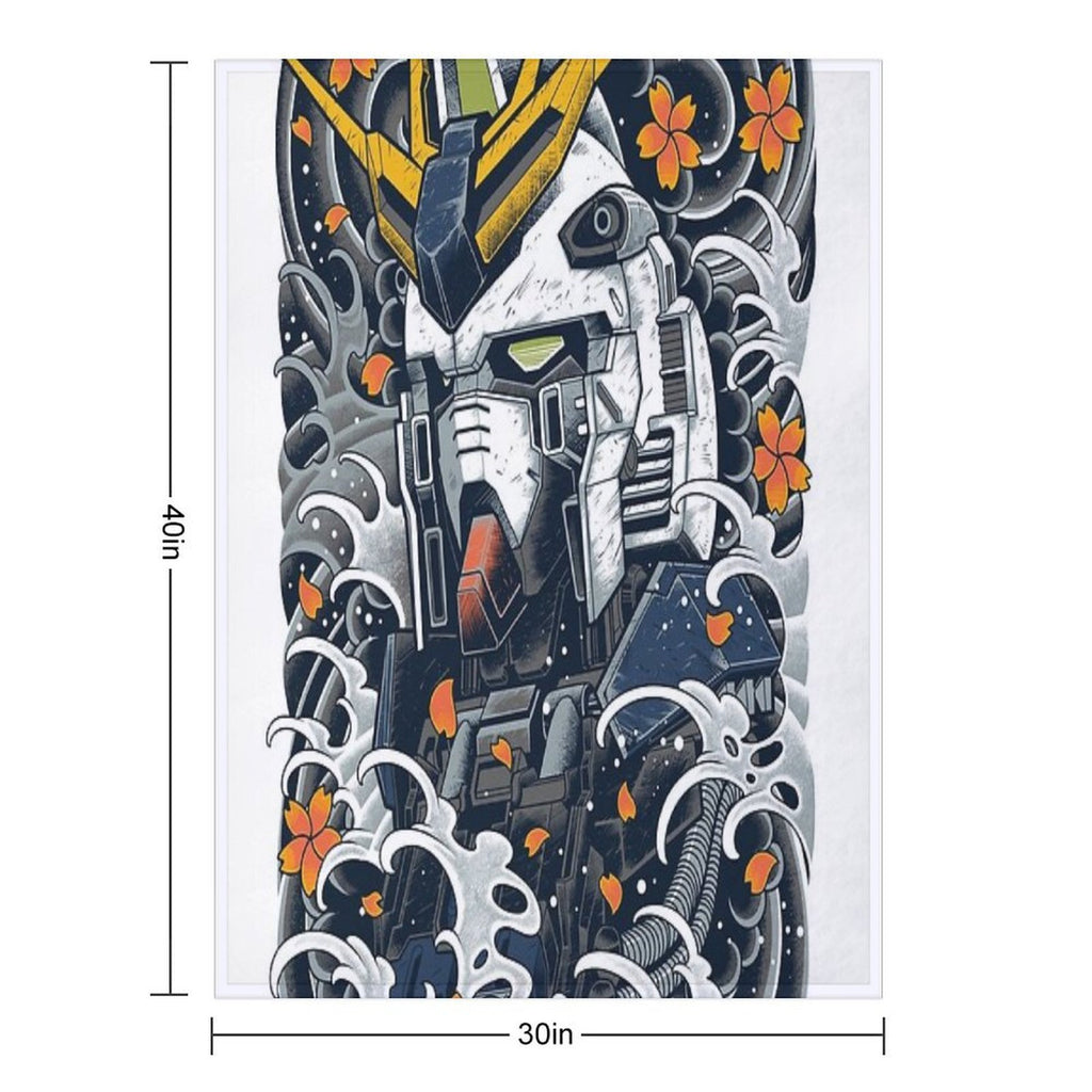 Nu Gundam Awesome Multi-functional Throw Blanket