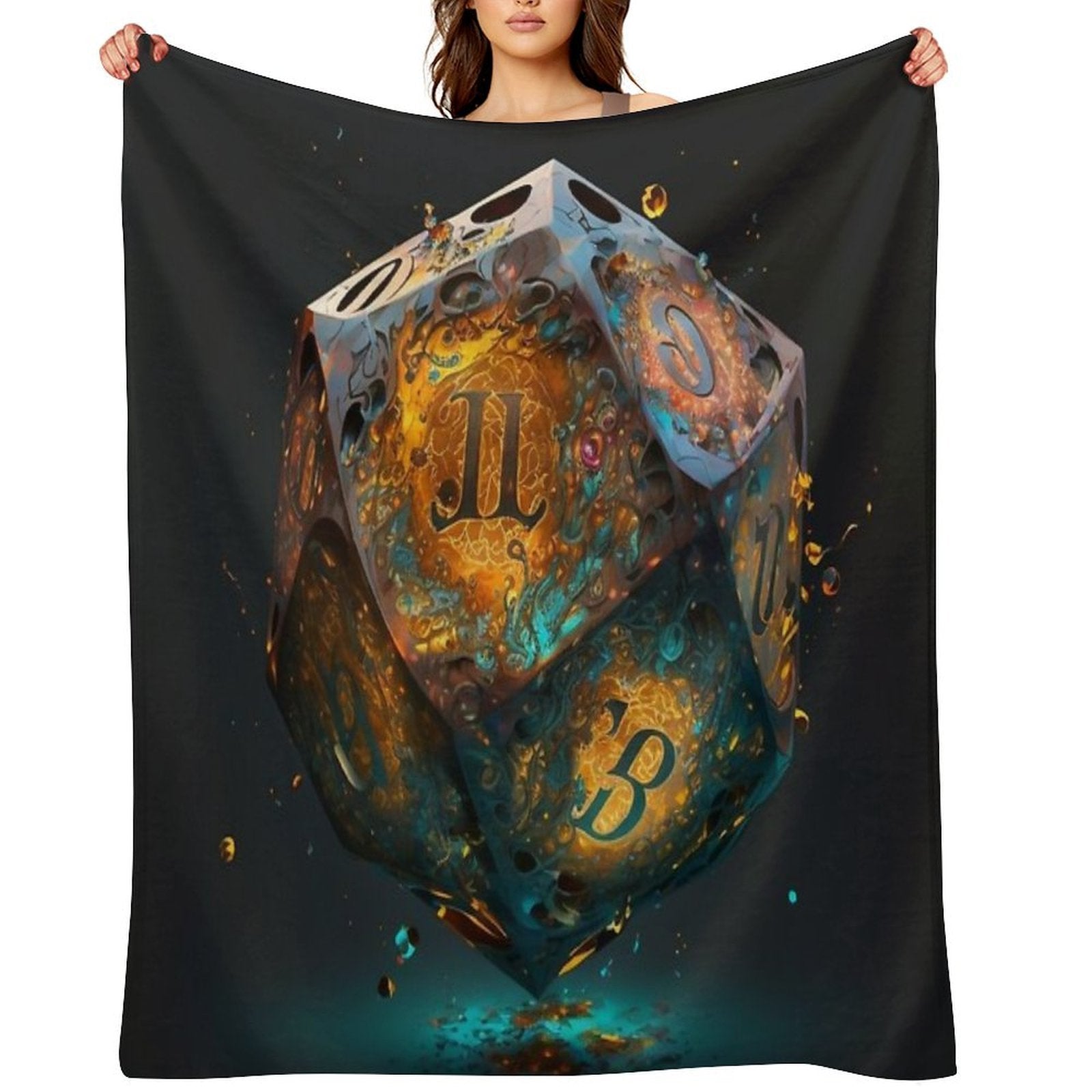 Dungeons And Dragons D20 Shrink-resistant Throw Blanket
