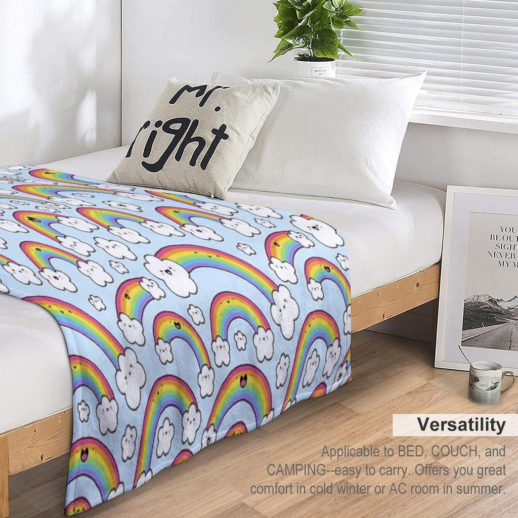 Rainbows Everywhere! Eco-conscious Throw Blanket