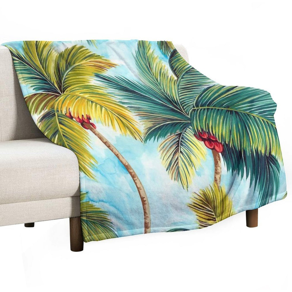 Tropical Palm Trees All-season Throw Blanket