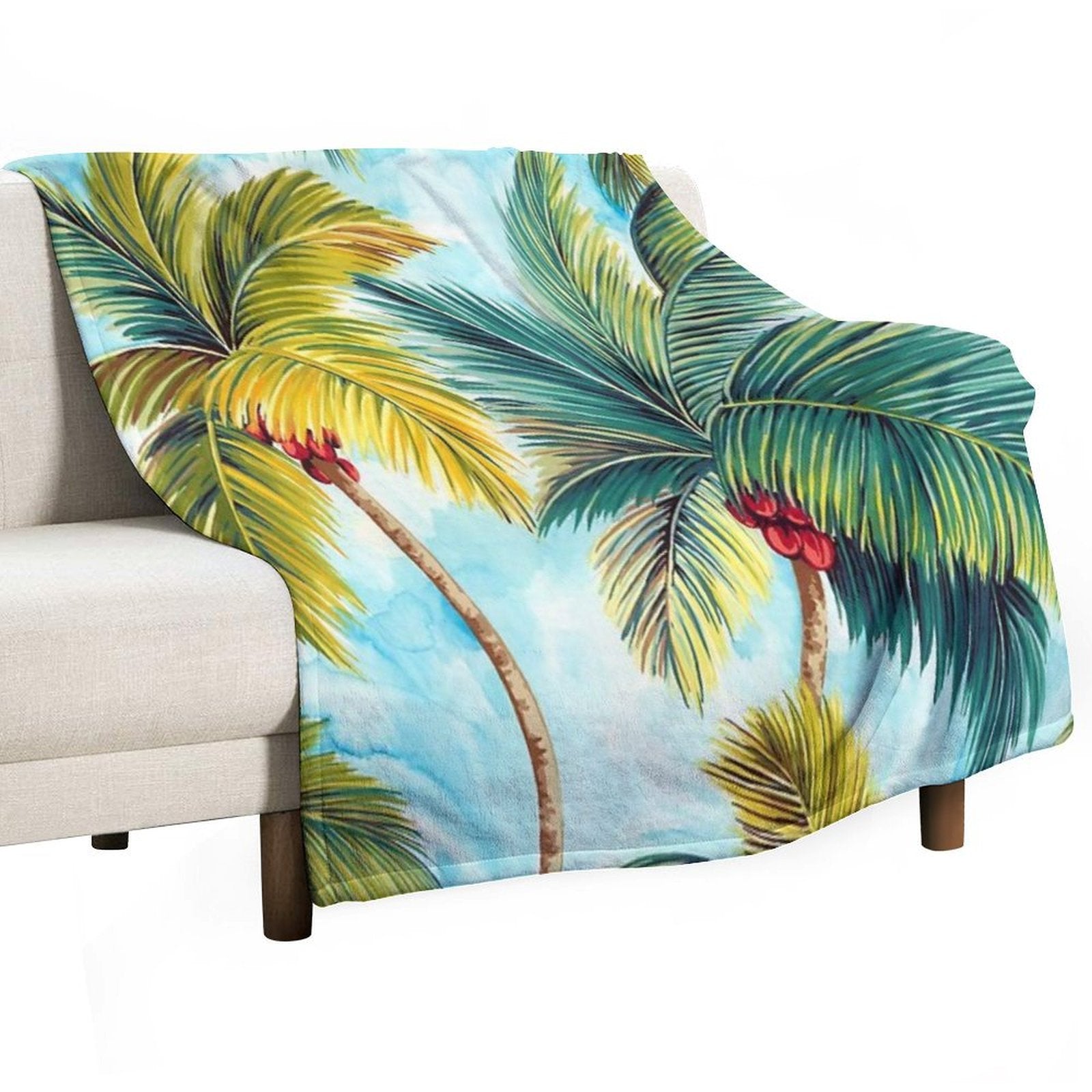 Tropical Palm Trees All-season Throw Blanket