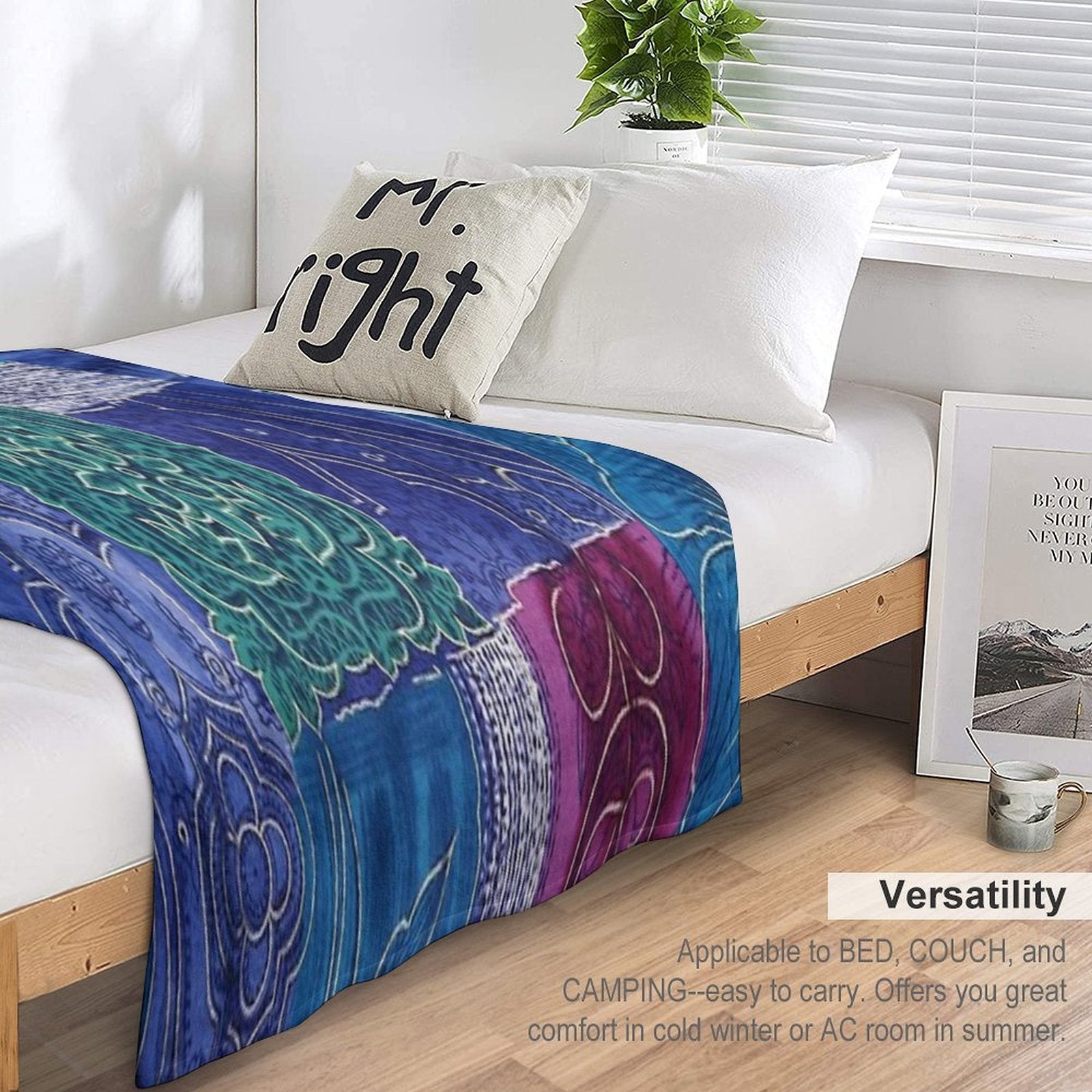 Tapestry Squares Comfort Throw Blanket