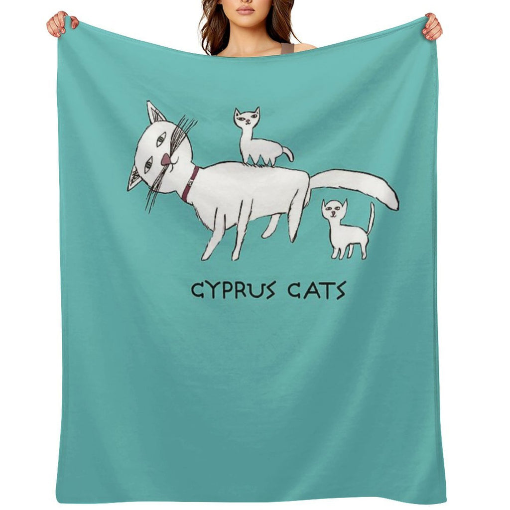 CYPRUS CATS PATTERN Premium Throw Blanket