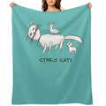 CYPRUS CATS PATTERN Premium Throw Blanket
