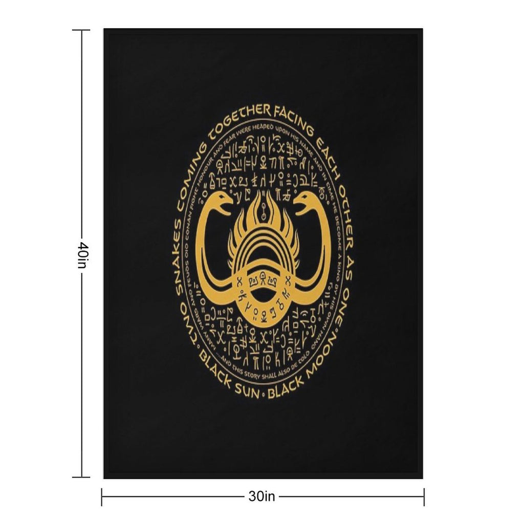 Thulsa Doom Two Snakes Coming Together Sustainable Throw Blanket