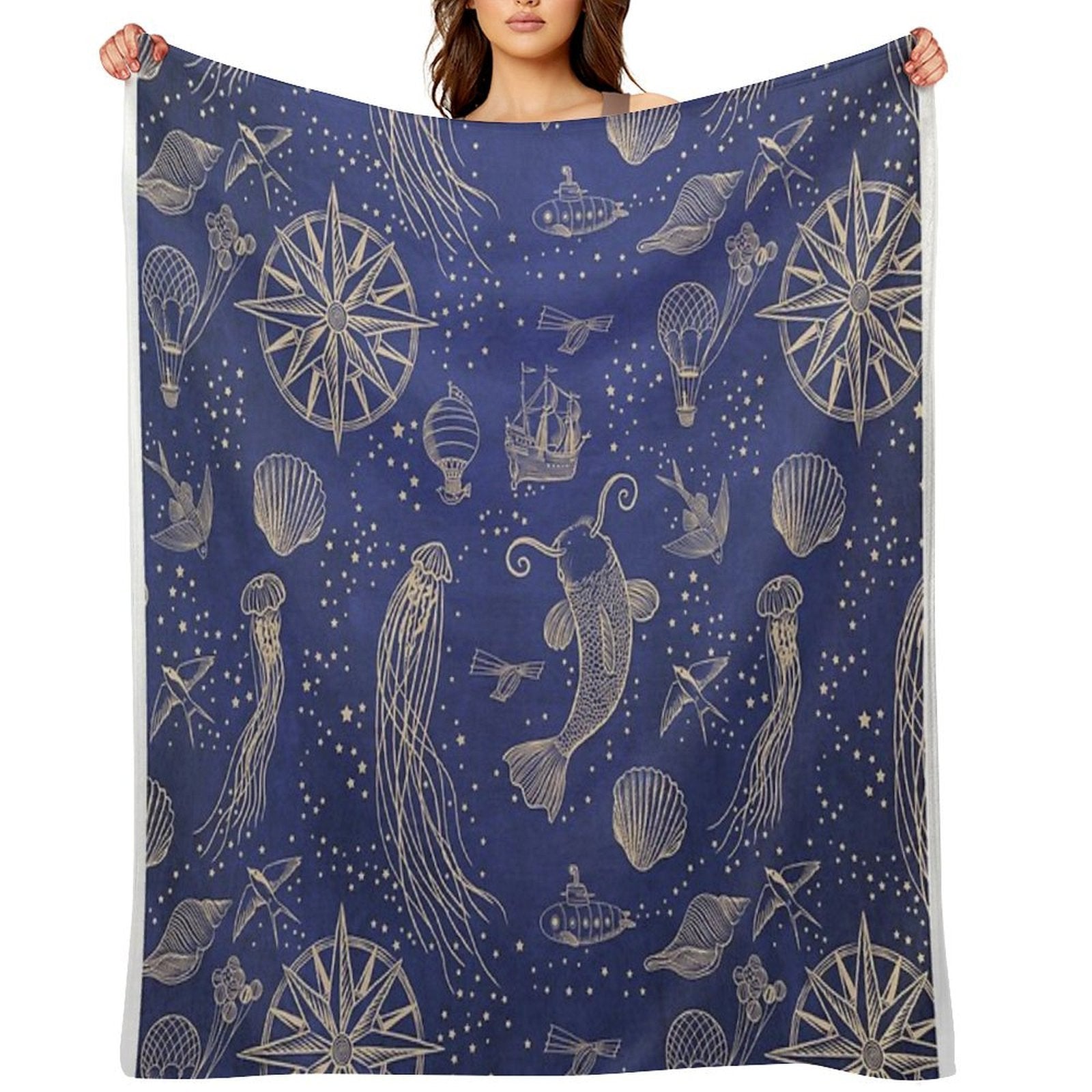 Ocean Meets Sky - Hardcase Versatility Throw Blanket