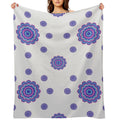 Psychedelic Floral Mandala Pattern Velvety-soft Throw Blanket