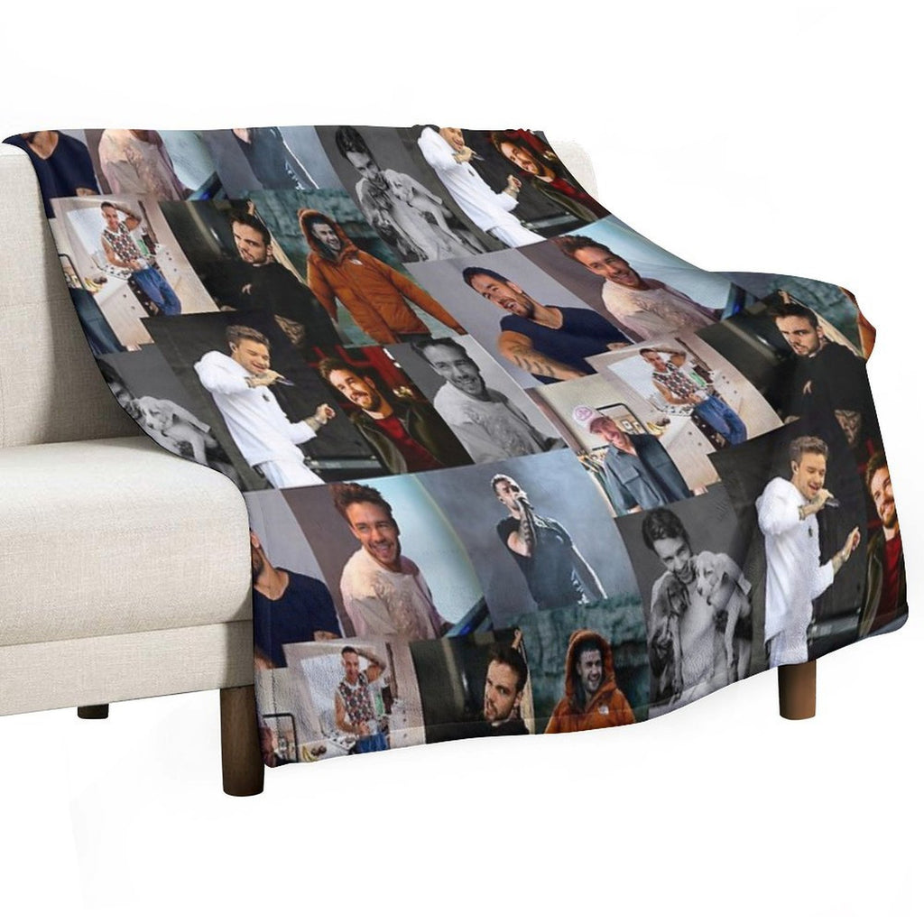 Liam Payne Collage Wrinkle-free Throw Blanket