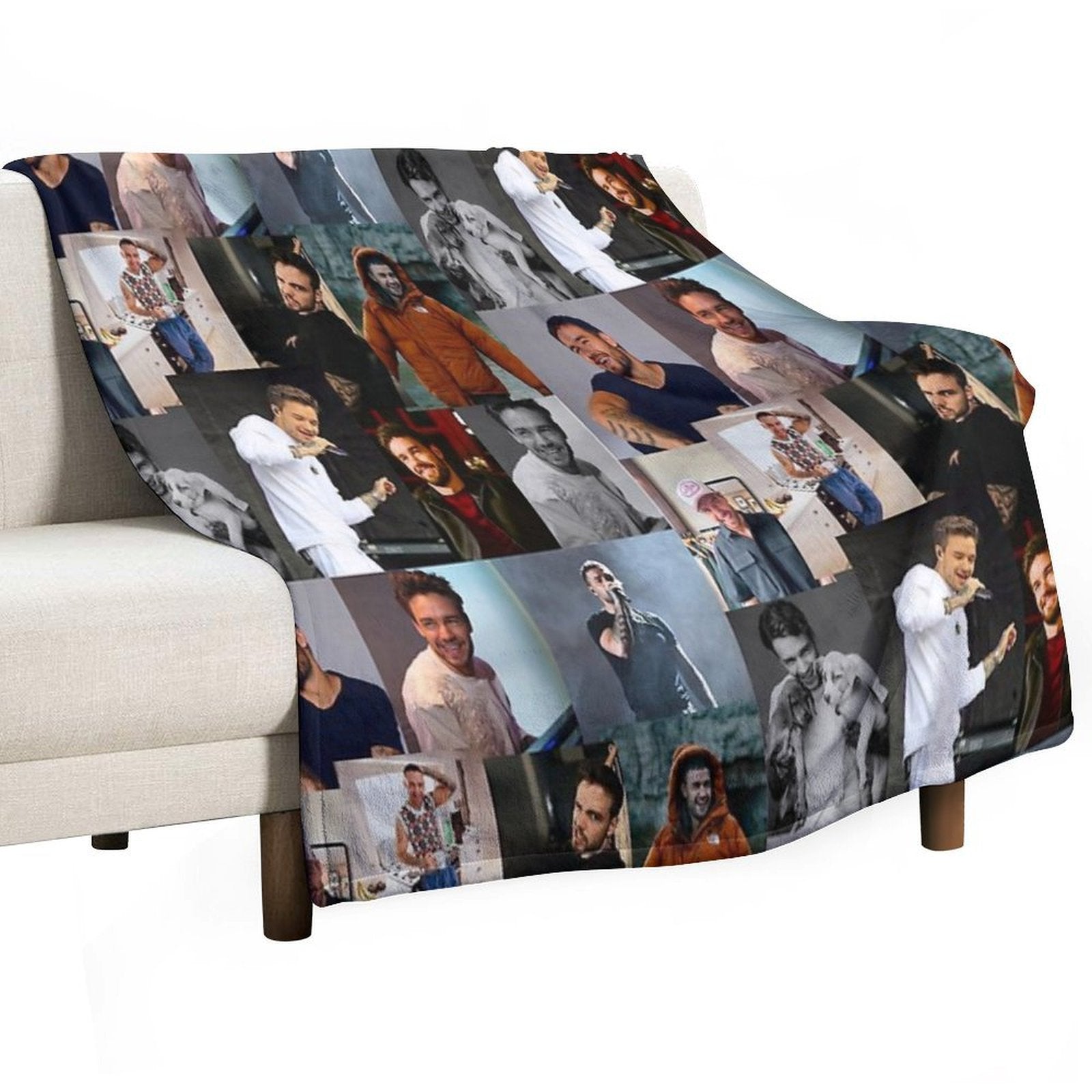 Liam Payne Collage Wrinkle-free Throw Blanket