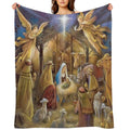Christian Christmas Nativity Versatility Throw Blanket