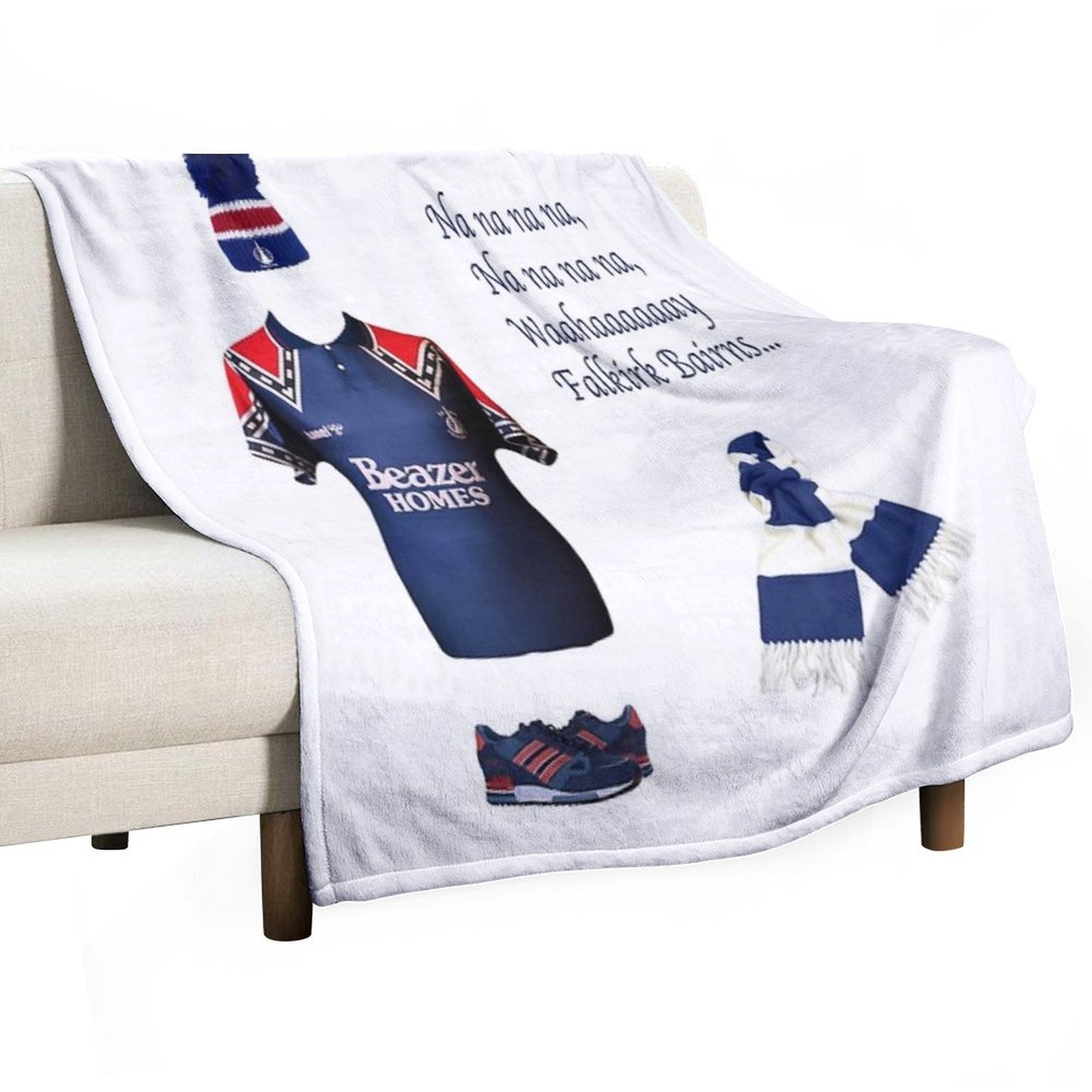 Falkirk Fc Compact Throw Blanket