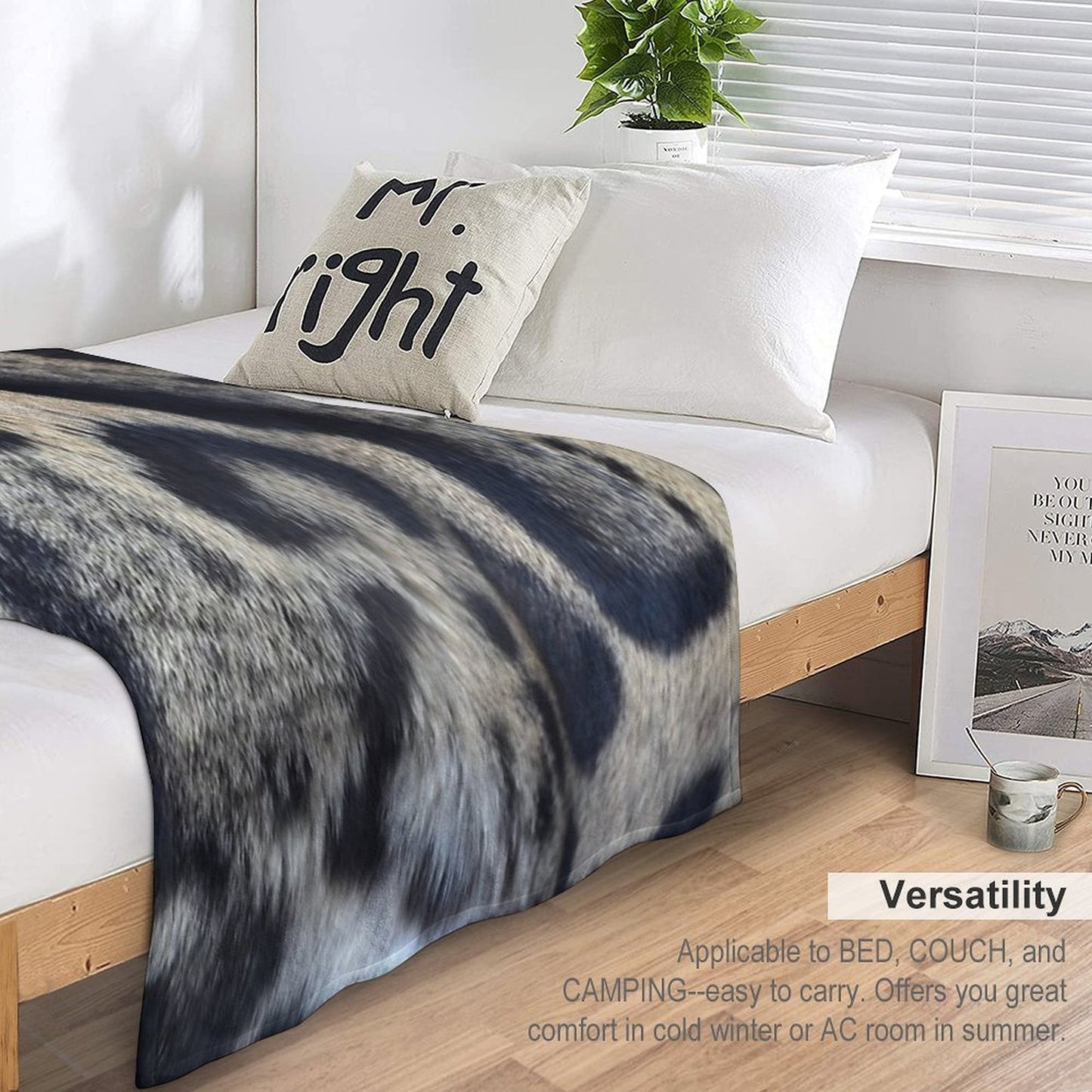 Clouded Leopard Print Velvety-soft Throw Blanket