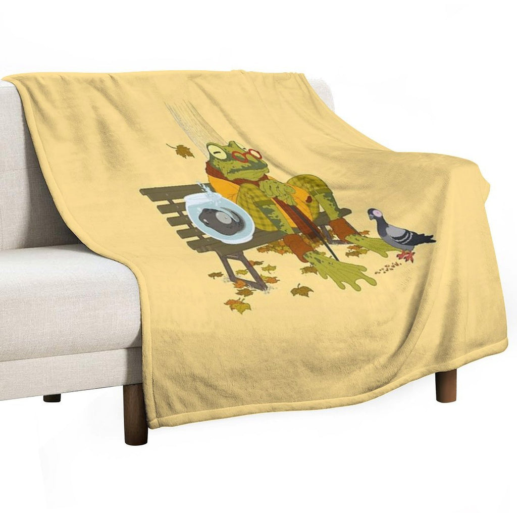 Day Out with Grandpa Travel-friendly Throw Blanket