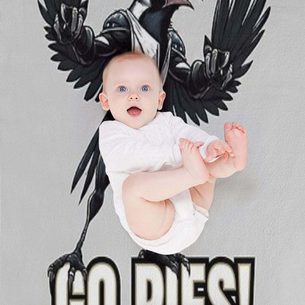 Collingwood Go Pies! Magpies Gift-ready Throw Blanket