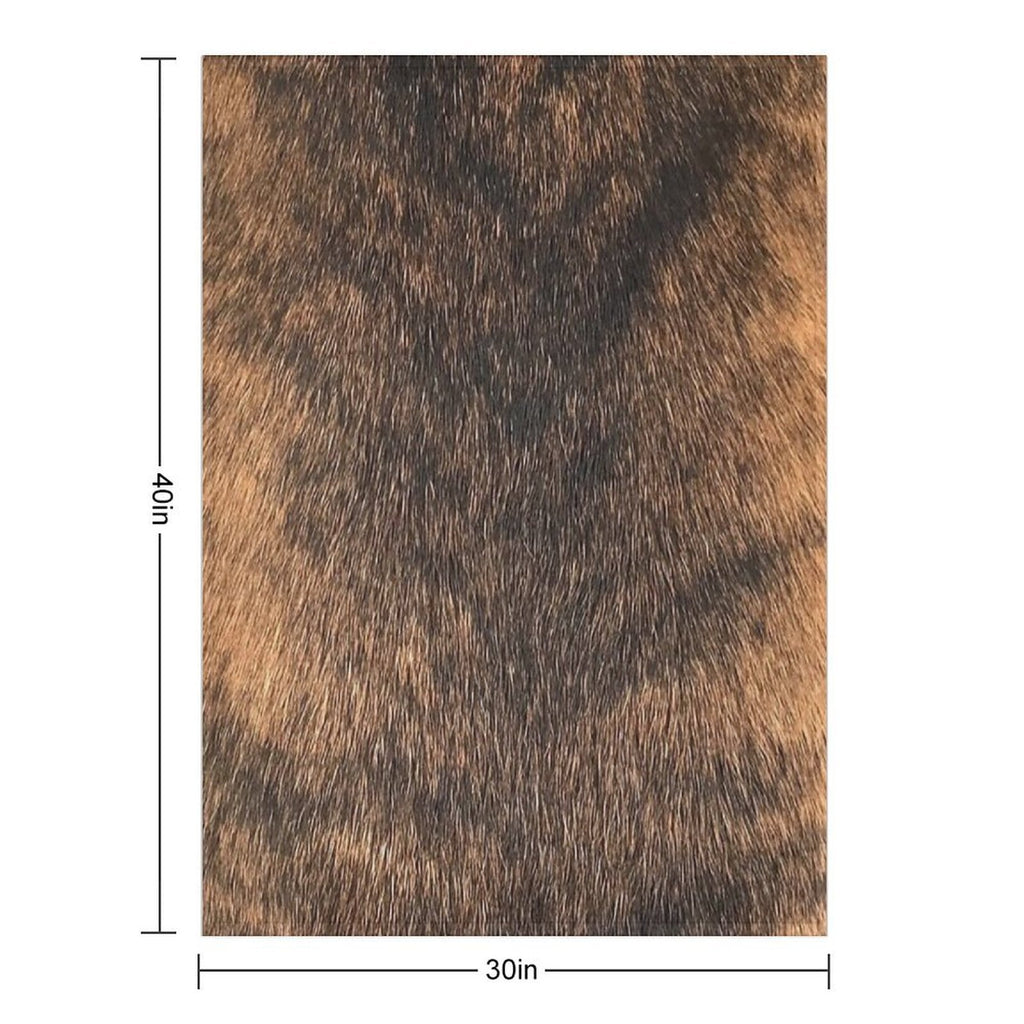 Brindle Animal Print, Brown Brindle Dog Easy Care Throw Blanket