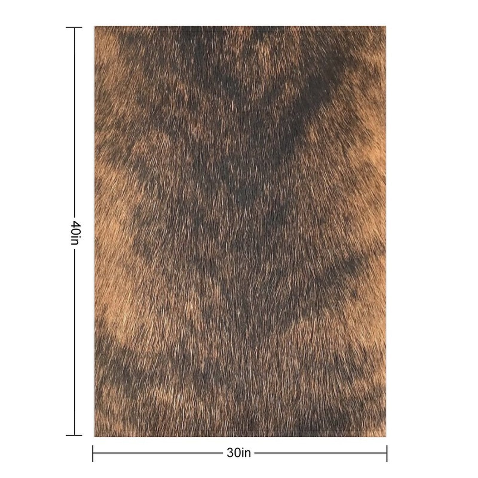 Brindle Animal Print, Brown Brindle Dog Easy Care Throw Blanket