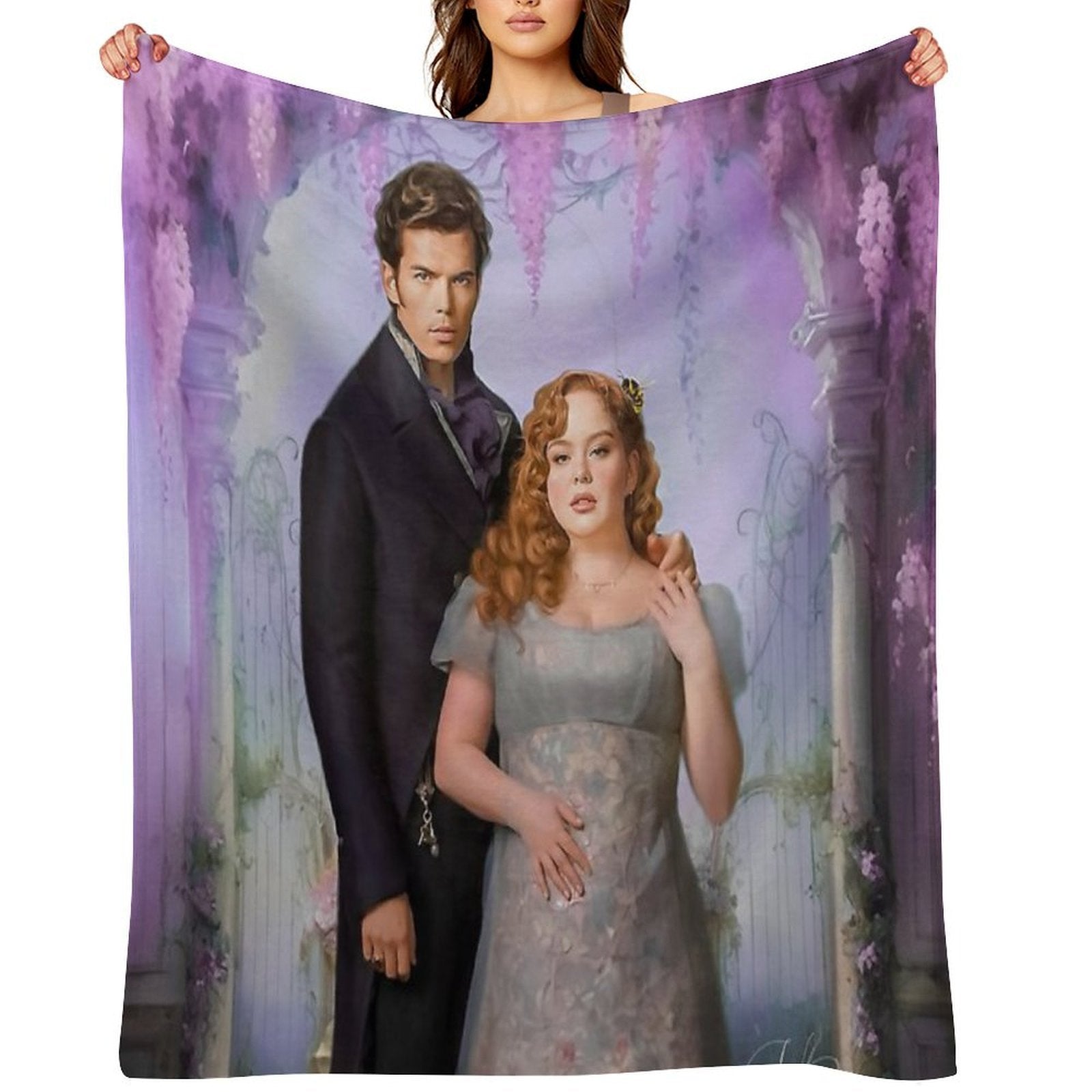 Penelope And Colin Bridgerton Gift-ready Throw Blanket