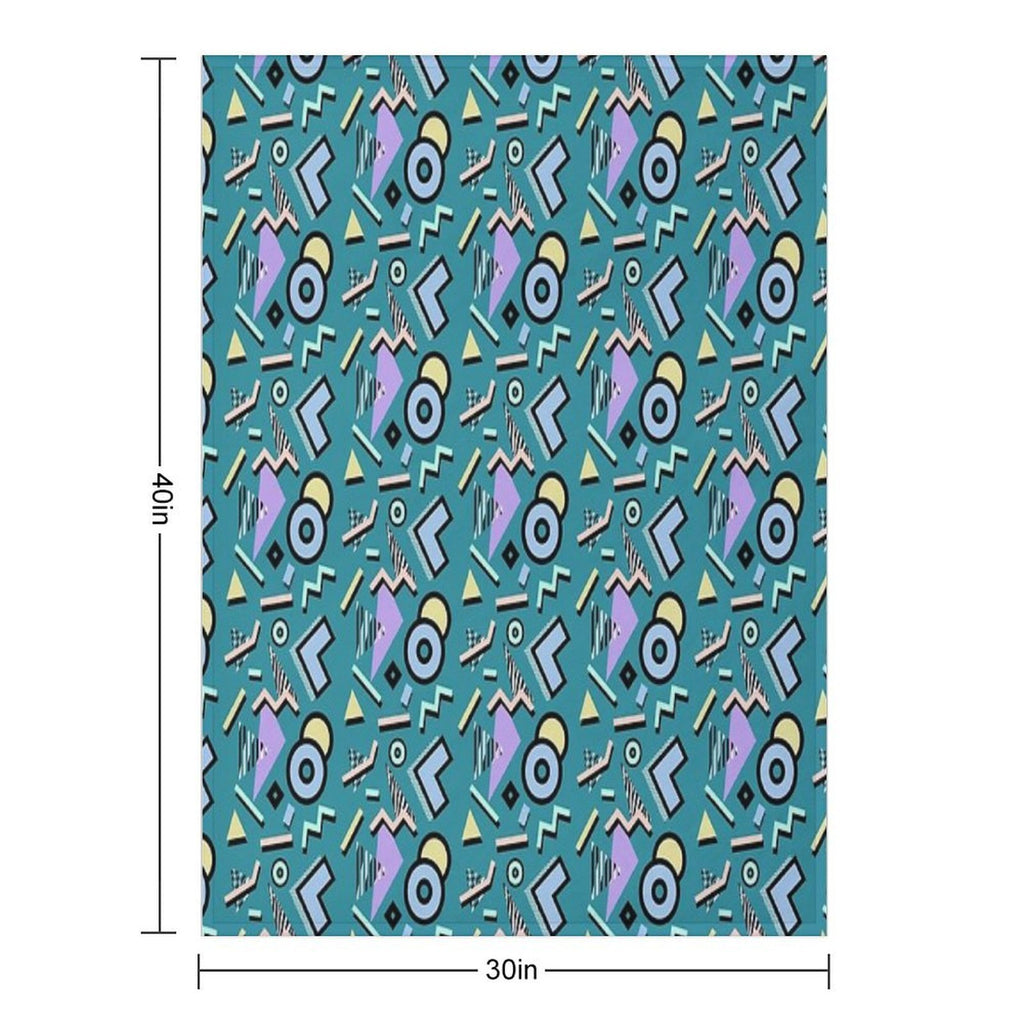80s Pattern Vaporwave Memphis Pastel Squiggles Gift-ready Throw Blanket