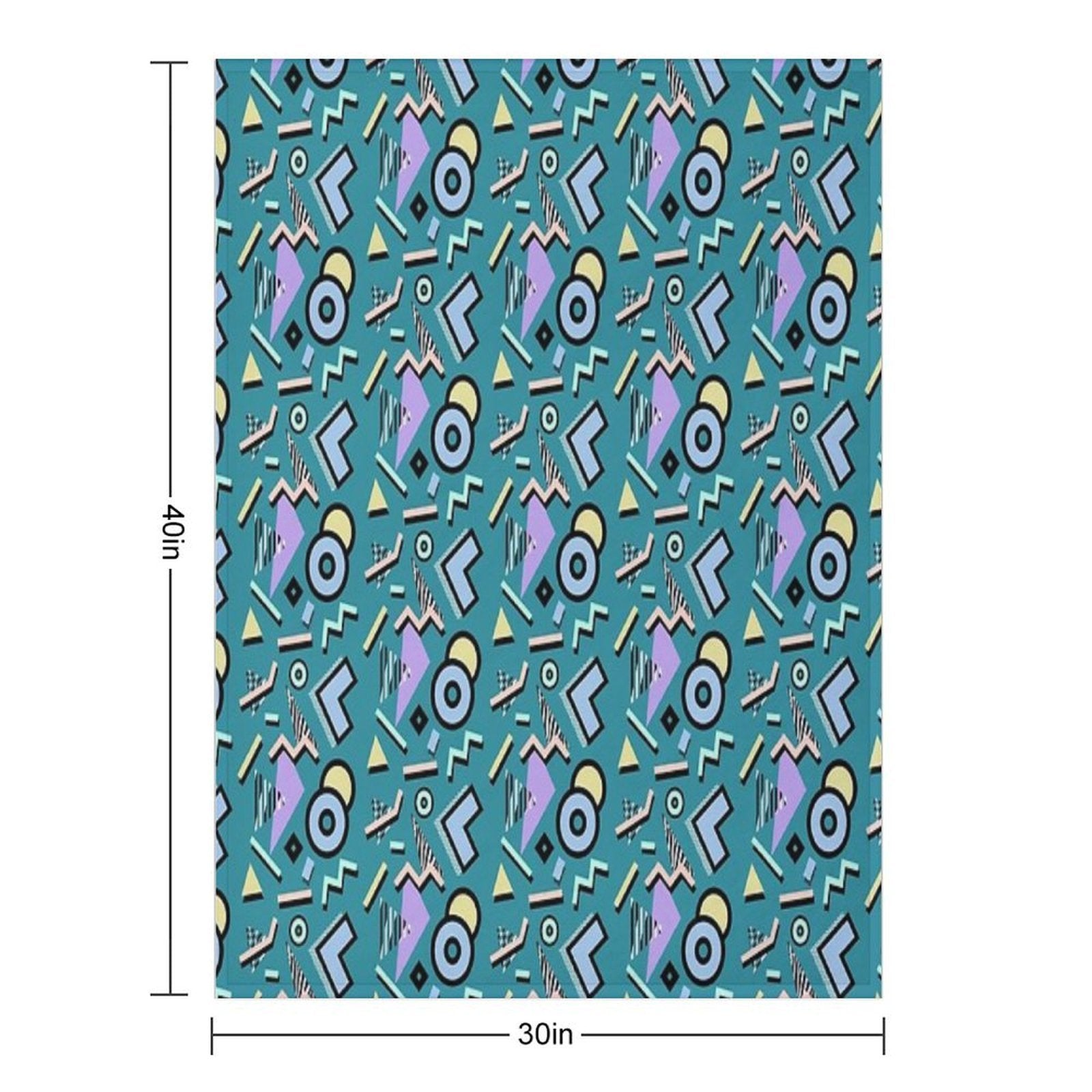 80s Pattern Vaporwave Memphis Pastel Squiggles Gift-ready Throw Blanket