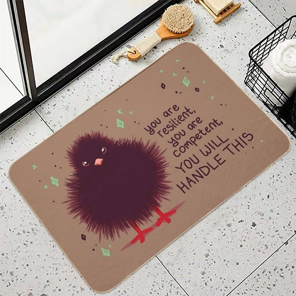 YOU WILL HANDLE THIS Baby Crow Fuzzbutt  High-Traffic Bath Mat