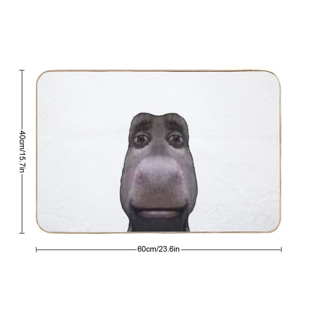 Donkey Stares Into Your Soul  Long-Lasting Bath Mat