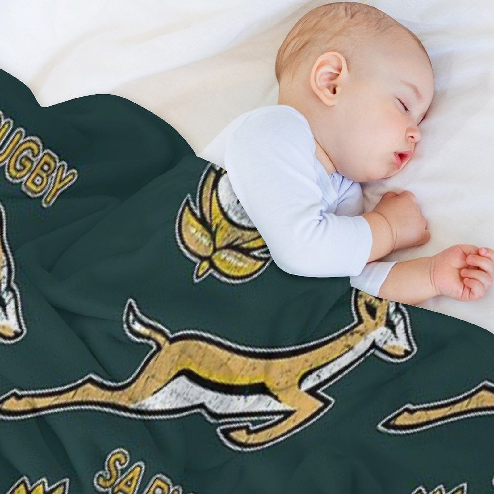 SA Rugby - Vintage Springbok Logo Velvety-soft Throw Blanket