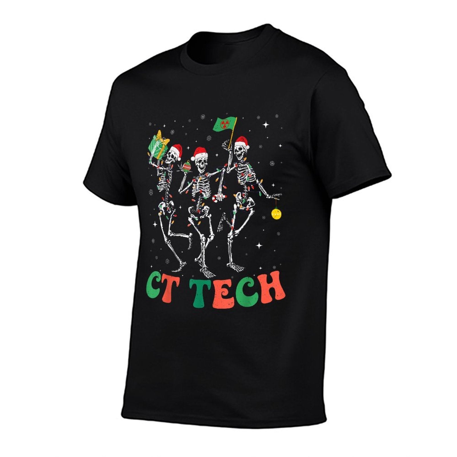 Skeleton CT Tech Computed Tomography Technologist Christmas  Slim-fit Cut T-Shirt