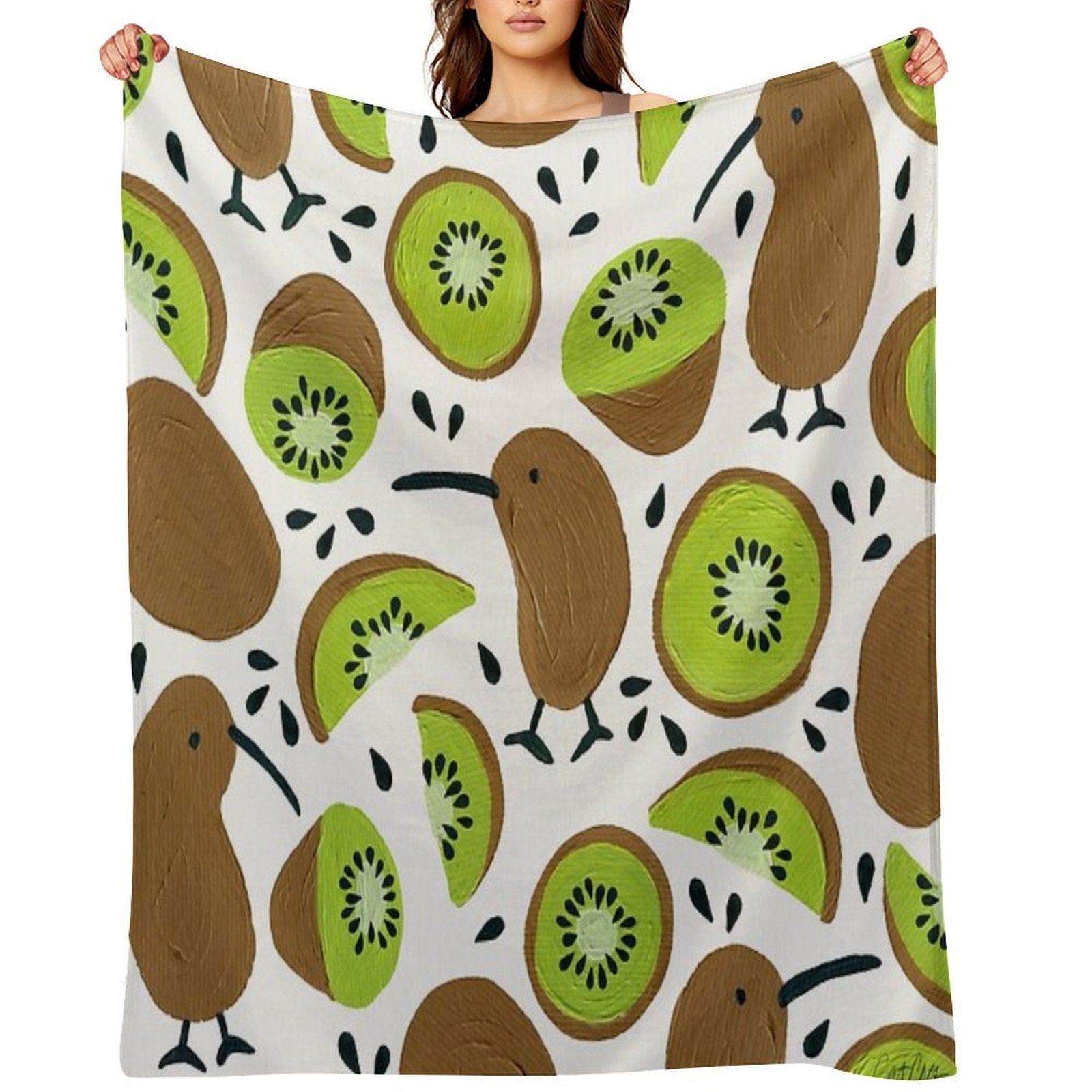 Kiwis & Kiwis Lightweight Throw Blanket