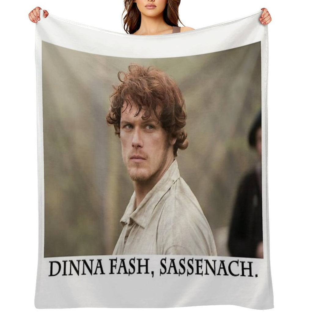 Dinna Fash, Sassenach. Plush Throw Blanket