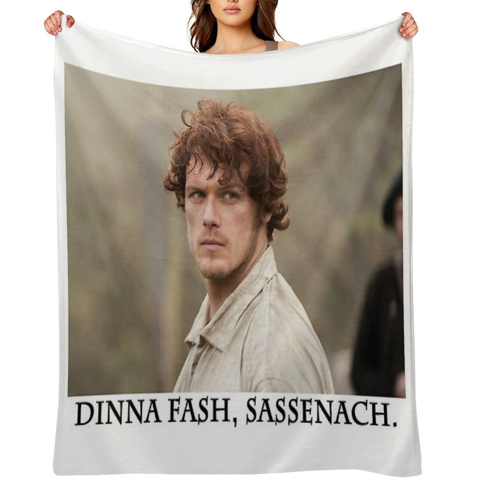 Dinna Fash, Sassenach. Plush Throw Blanket