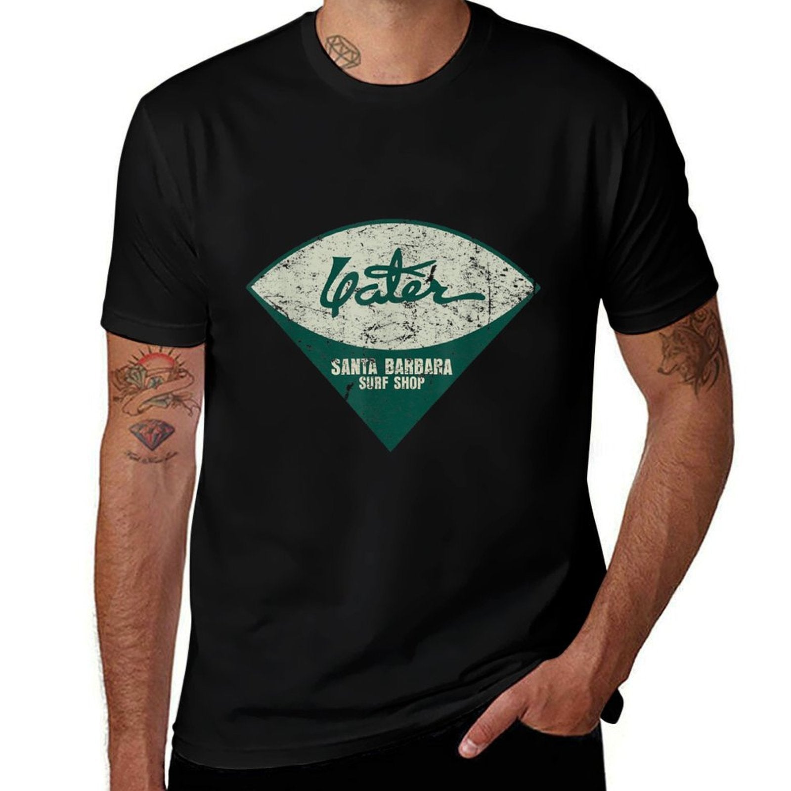Vintage Yater Surf Surfboards Distressed Men And Women  Summer-ready Fabric T-Shirt