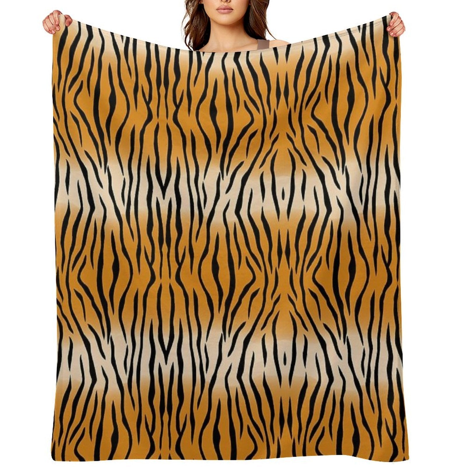 Tiger Fur Texture Pattern Comfort Throw Blanket