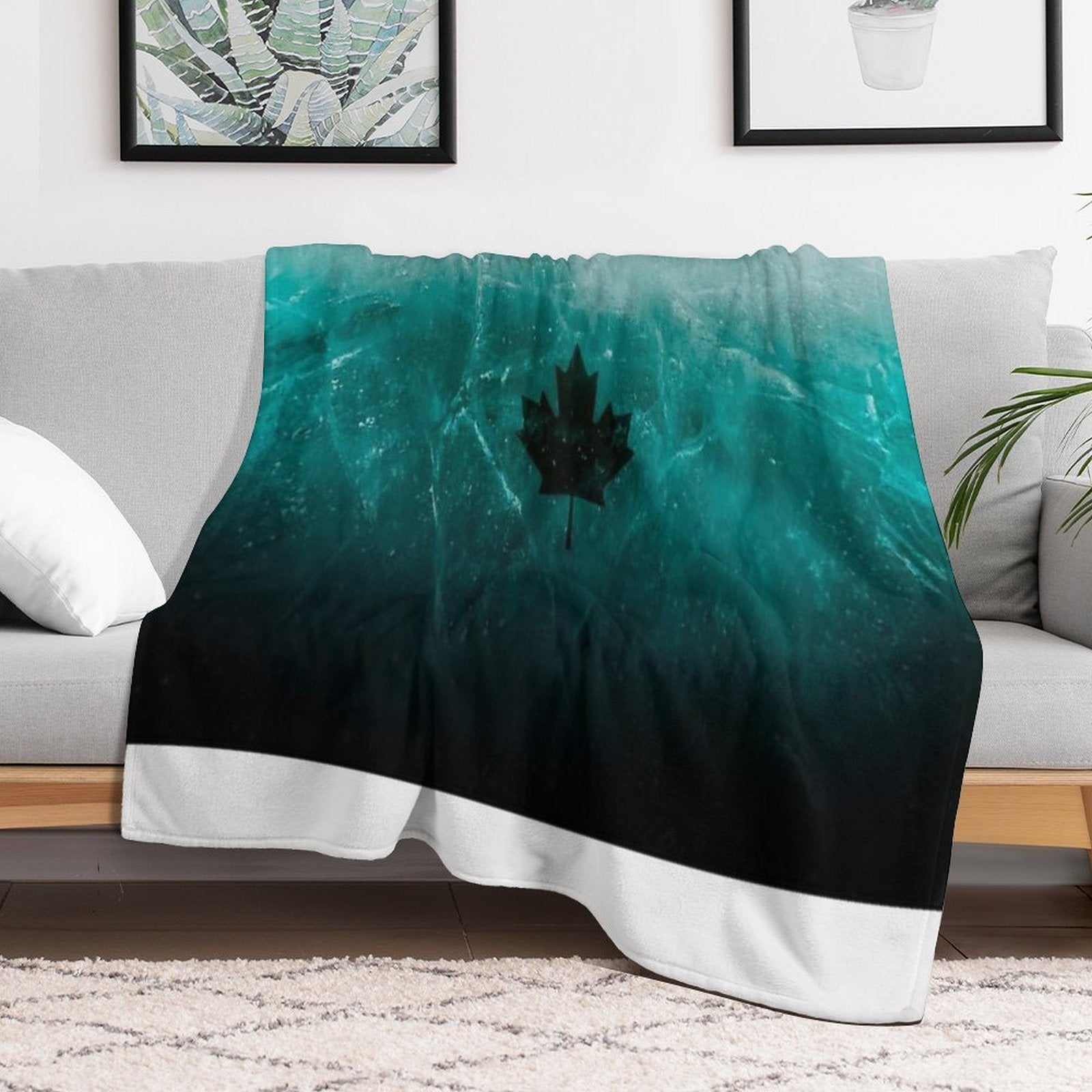 Black Ice Design Compact Throw Blanket