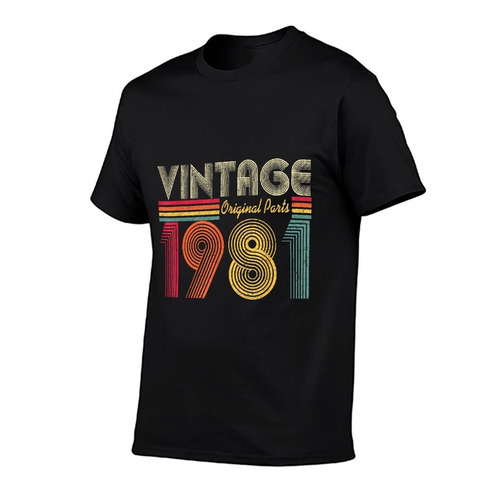 Vintage 1981 40th Birthday Gift Men Women 40 Years Old  Rolled Sleeves T-Shirt