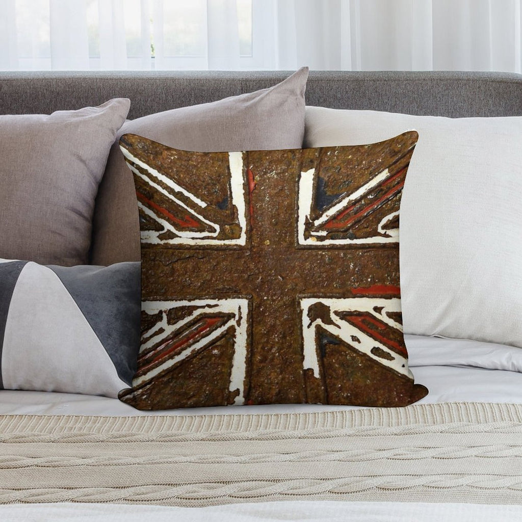 Union Jack The Rusted Soft Ultra-Soft Texture Throw Pillow