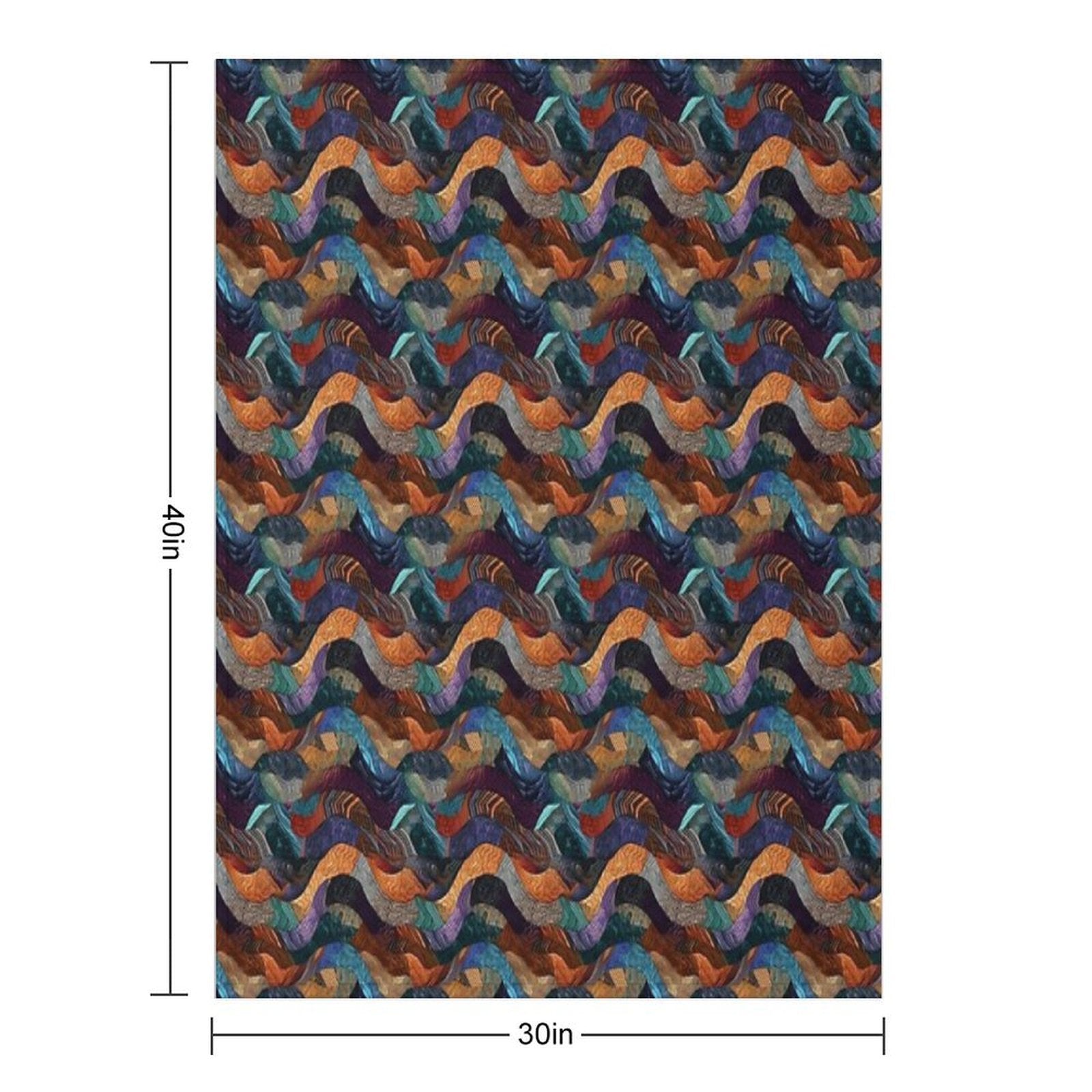 Textures Collage Pattern Anti-pilling Throw Blanket